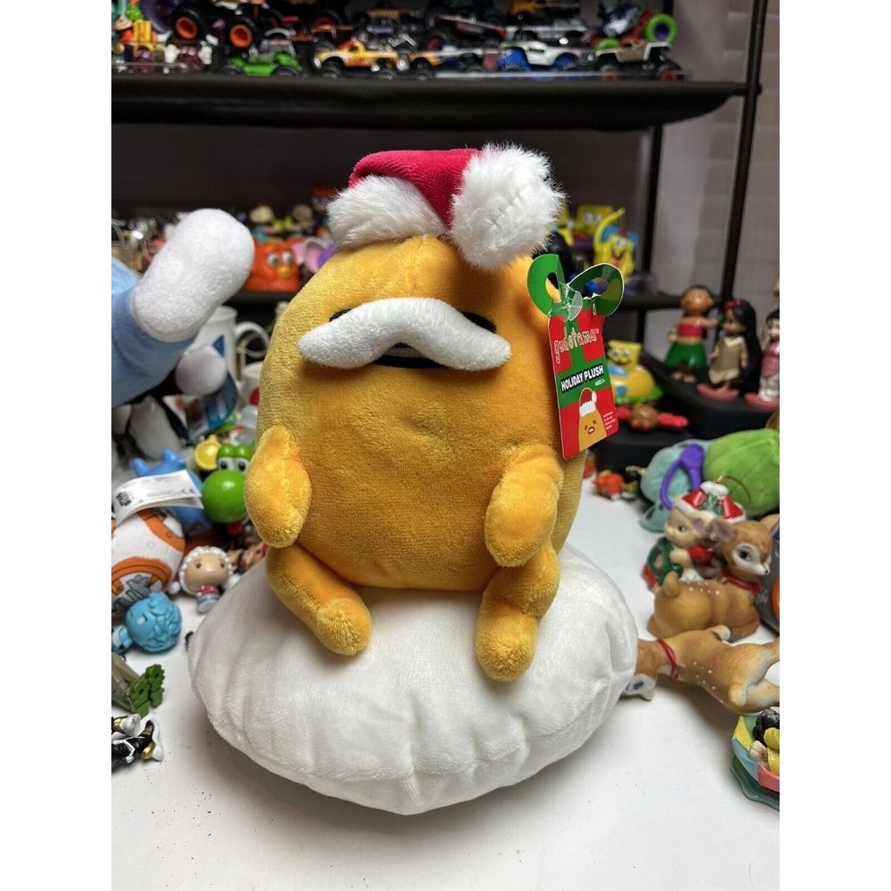 Sanrio GUDETAMA HOLIDAY SANTA OUTFIT Soft Plush Stuffed Toy 2023 NWT 8”